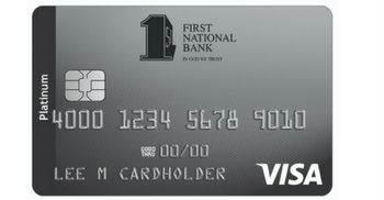 Sample Image of a Rewards Platinum Credit Card